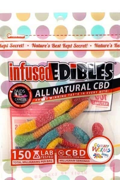 Infused Edibles Gummy Worms 75mg CBD Edibles